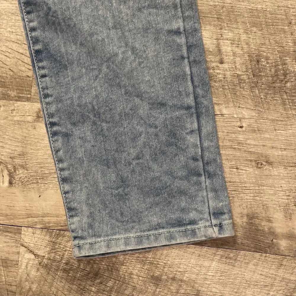 Southpole Skinny Jeans Men's Size 38x32 Y2K Distressed Ribbed Light Wash Hip Hop